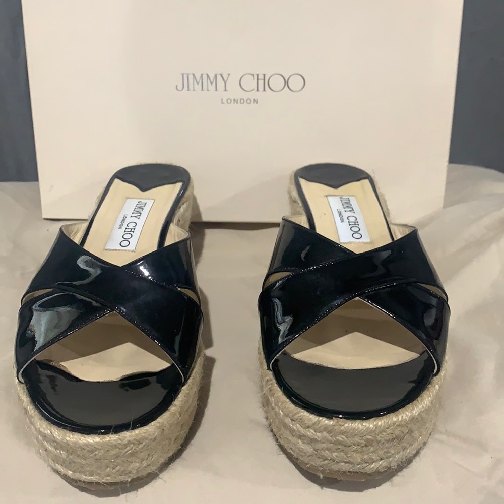 Jimmy Choo espadrille wedge sandals